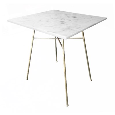 Justina Jani Bistro Table - White Marble