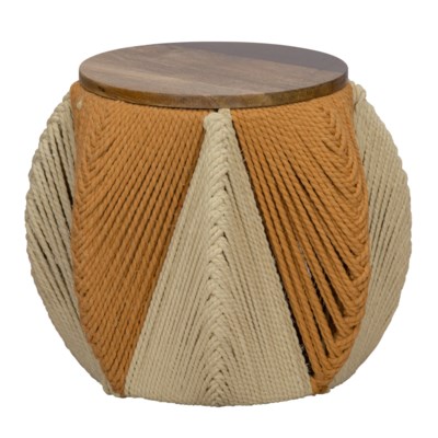 Justina Lala Round Stool - Natural