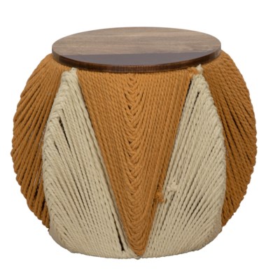 Justina Lala Round Stool - Natural