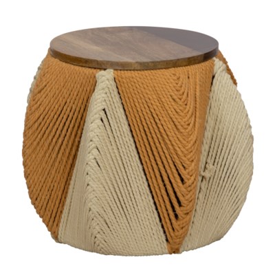 Justina Lala Round Stool - Natural