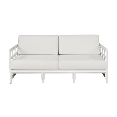 4-Season Regeant Sofa (Aluminum) w/ Cushions - Winter White