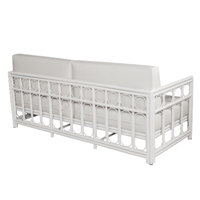 4-Season Regeant Sofa (Aluminum) w/ Cushions - Winter White