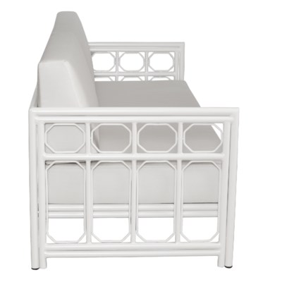 4-Season Regeant Sofa (Aluminum) w/ Cushions - Winter White