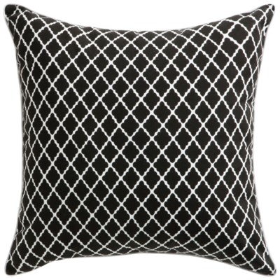 Florence Broadhurst Antique Lattice Black Cushion 22x22 (Outdoor)