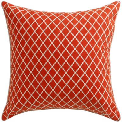 Florence Broadhurst Antique Lattice Red Cushion 22x22 (Outdoor)