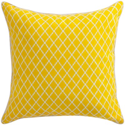 Florence Broadhurst Antique Lattice Yellow Cushion 22x22 (Outdoor)