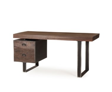 Charles Desk - Single Ped / Live Edge
