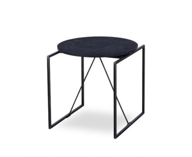 Georgina Side Table - Black Marble