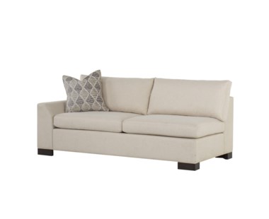 Ian LAF Loveseat - Clipped Arm / Block Leg - Marek Spritzer Fabric