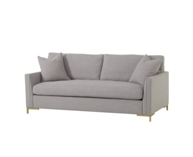 Ian Loveseat - Tailored 5" Arm, Leg B Metal Gold
