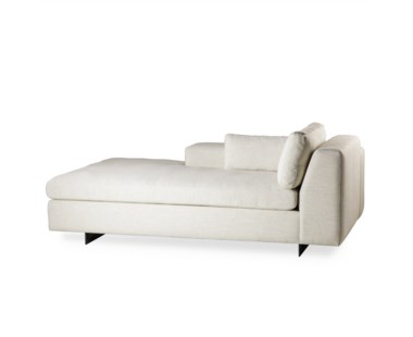 Ian Chaise Lounge - Left Arm Facing, Leg A Metal Sled