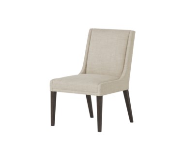 Stacey Dining Chair - Textured Linen Fabric / Wright Finish