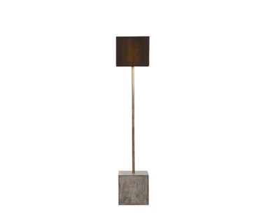 Untitled Floor Lamp - Square / Black Shade