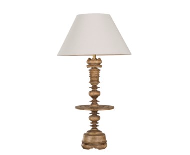 Barcelona Lamp - Natural / White Shade