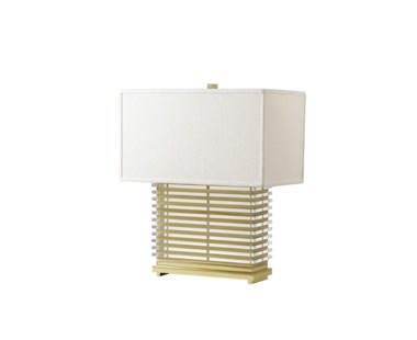 Stack Table Lamp - Brass / White Shade