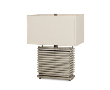 Stack Table Lamp - Nickel / White Shade