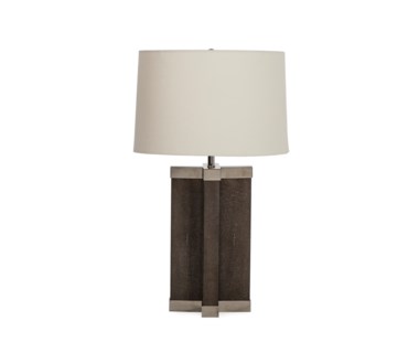 Shagreen Lamp - Grey / White Shade