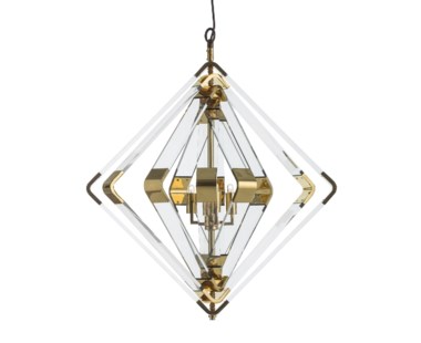 Spiral Acrylic Diamond - 5 Layer / Brass