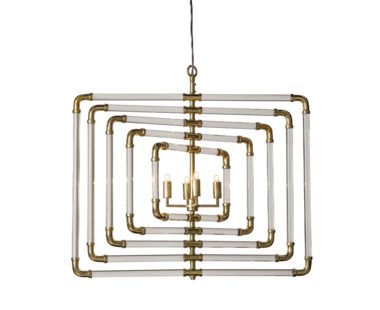 Spiral Acrylic Stream - 5 Layer / Brass