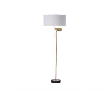 Gear Floor Swing Lamp - Burned Brass