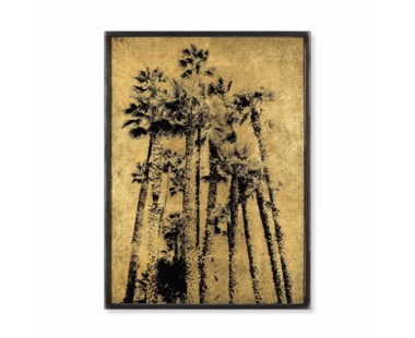 Eglomise - Santa Monica Palm Trees / Gold Leaf