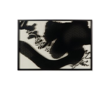Ink Strokes On Glass