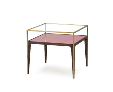 Rubylite Side Table - Pink Glass