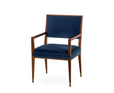 Reform Arm Chair - Rosewood / Vana Blue Velvet