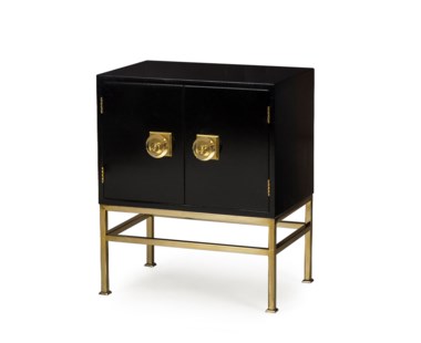 Formal Nightstand- 2 Door / Black