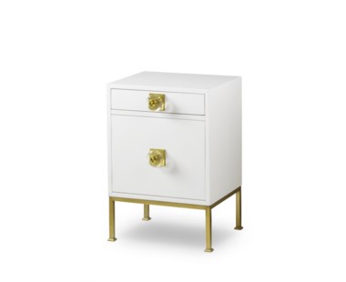 Formal Nightstand - White Lacquer