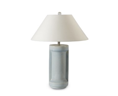 Ming Ceramic Lamp - Sky Crackle Blue