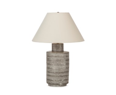 Ceramic Fez Lamp - Silver