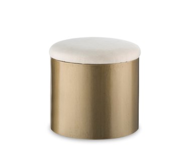 Morrison Ottoman - Round / Brushed Brass