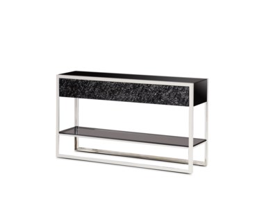 Dexter 2 Drawer Console - Stainless Steel