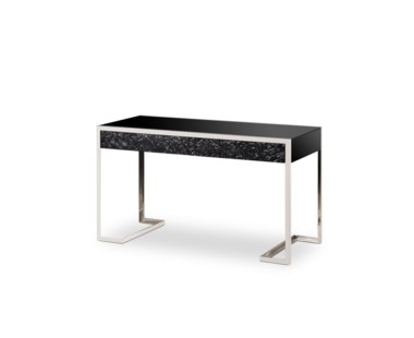 Dexter 2 Drawer Desk - Stainless Steel