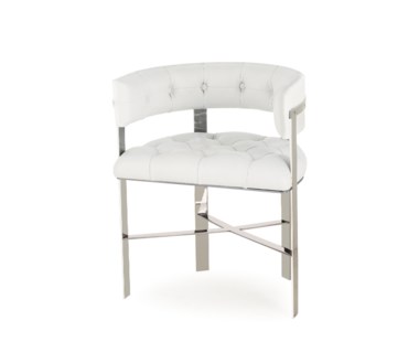 Art Dining Chair - Stainless Steel/ Tufted - Grade 1