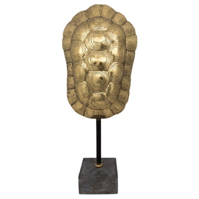 Turtle Shell on Stand, Brass