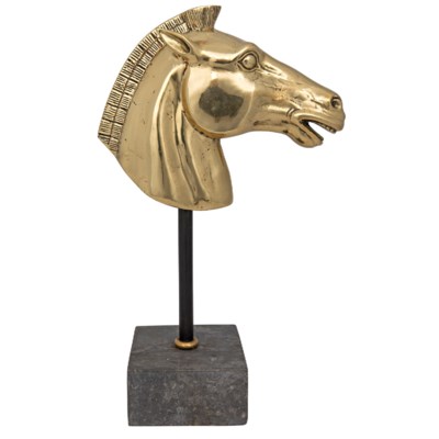 Horse on Stand, Brass