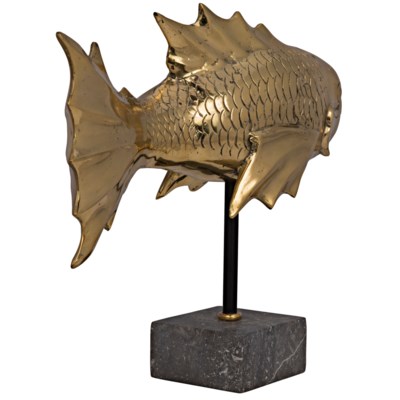 Fish On Stand, Brass