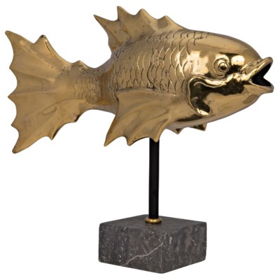 Fish On Stand, Brass