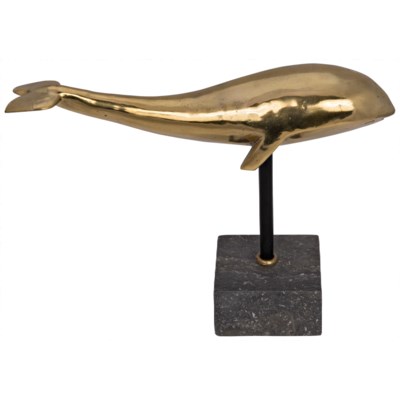 Whale On Stand, Brass