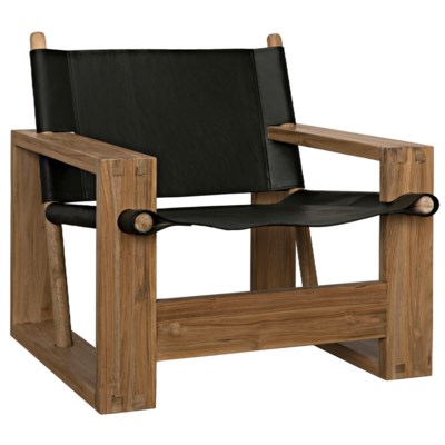 Agamemnon Chair, Teak and Leather