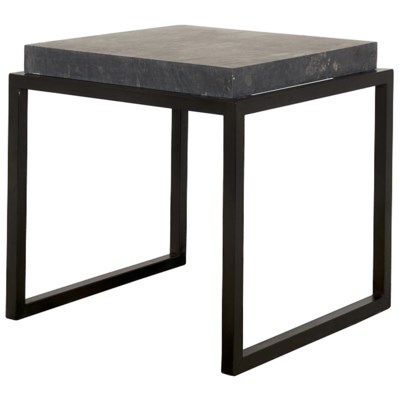 Side Table with Black Marble Top