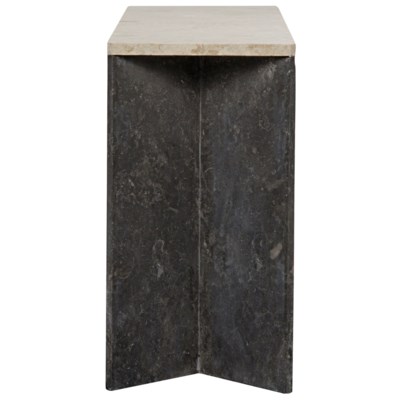 Anvil Console, Black Marble and White Marble