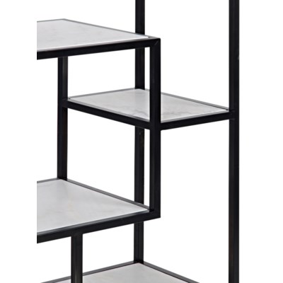 Haru Bookcase, Large, Metal and Quartz