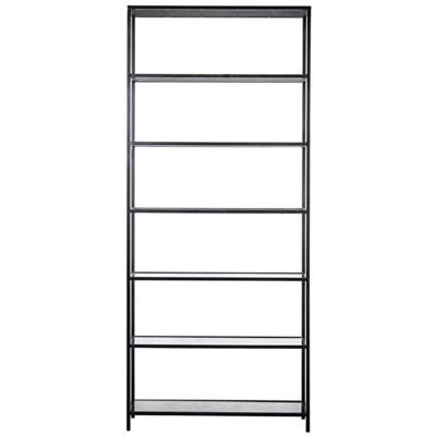 Zhao Bookcase, Metal and Antiqued Mirror