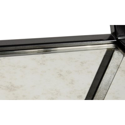 Elma Bookcase, Metal and Antique Mirror