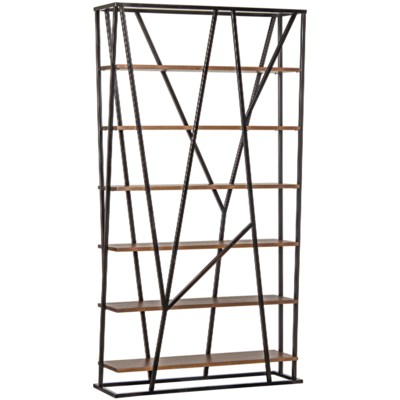 Pole Bookcase, Walnut and Metal