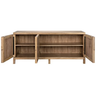 QS 3 Door Quadrant Sideboard, Washed Walnut