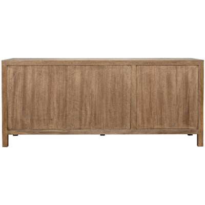 QS 3 Door Quadrant Sideboard, Washed Walnut